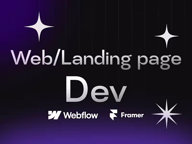 Cover image for Framer/Webflow Wesbite 