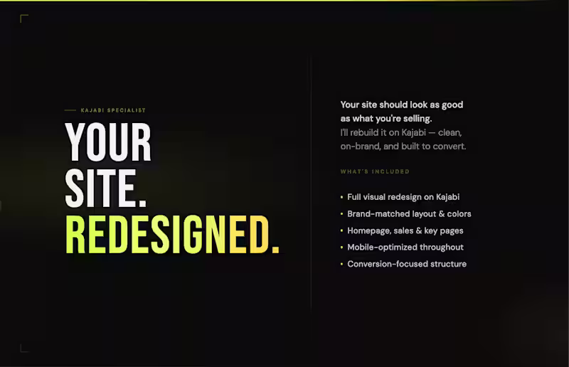 Cover image for Kajabi Website Redesign