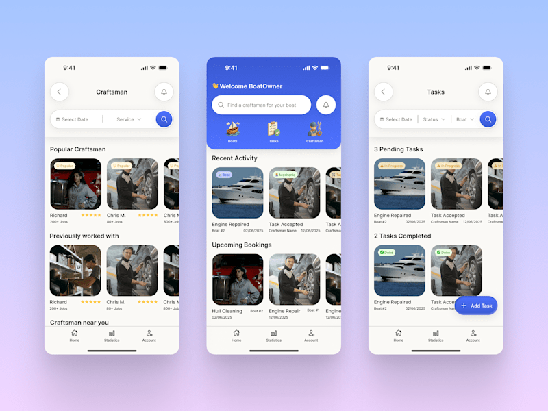 Cover image for Boat App Design