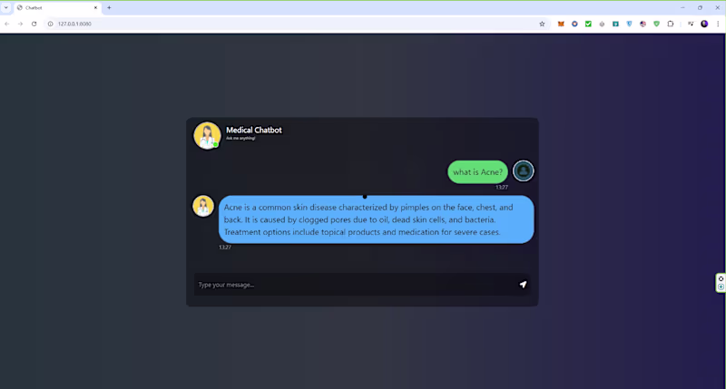 Cover image for End-to-End Medical Chatbot Project