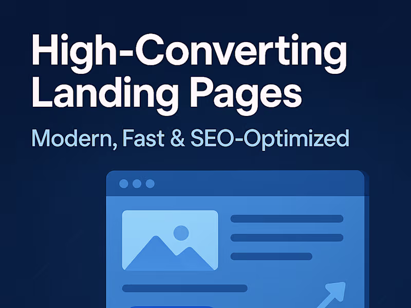 Cover image for High-Converting Landing Pages | Modern, Fast & SEO-Optimized