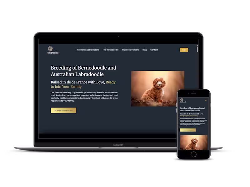 Cover image for Dog Breeder Website (Ouidoodle)