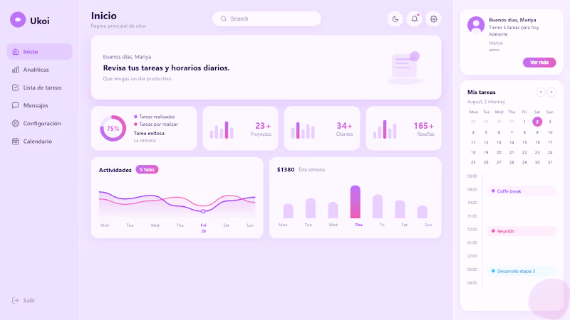 Cover image for SaaS Dashboard UI: Clean & Modern Interface