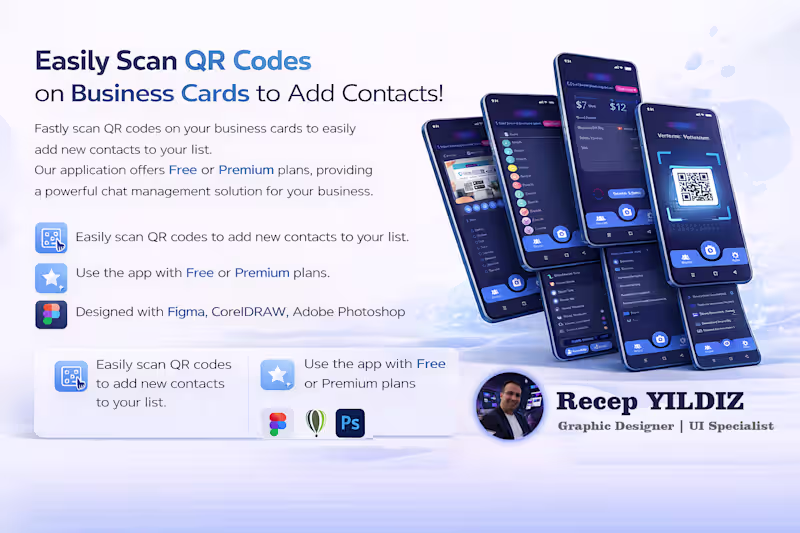 Cover image for Expert UI Design for QR Code Contact Management App with Figma