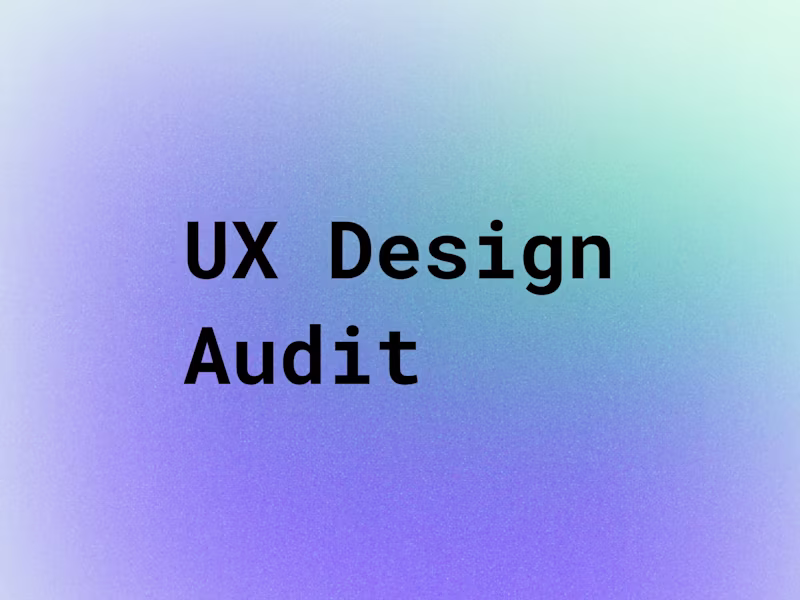 Cover image for UX Design & Accessibility Audit
