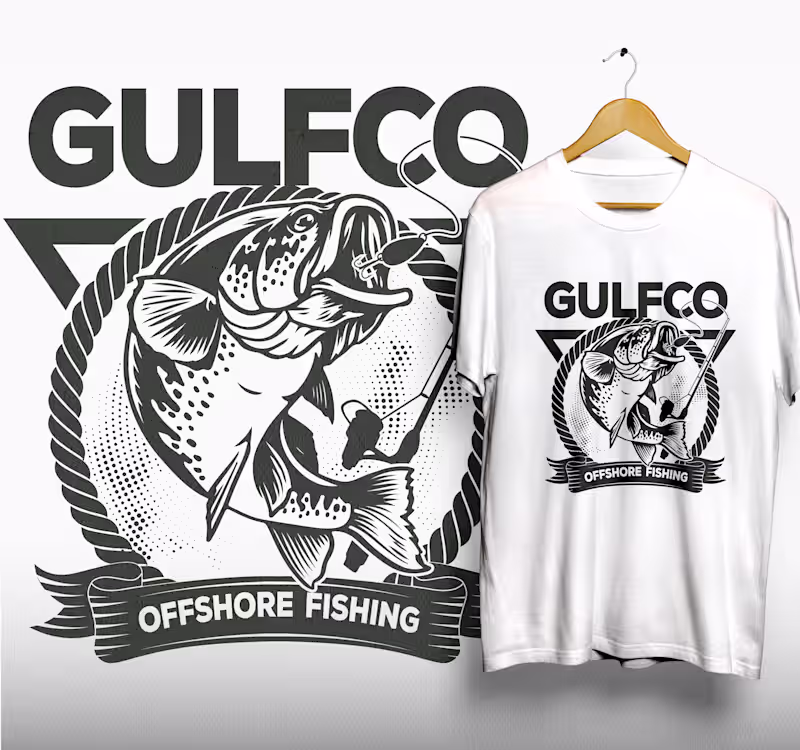 Cover image for Fishing T-shirt Design