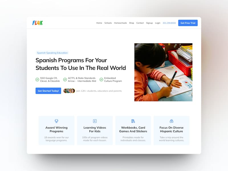 Cover image for Language Learning Website