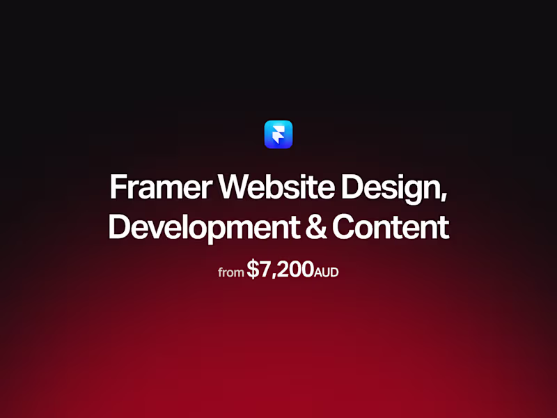 Cover image for Framer - Website Design, Development & Content