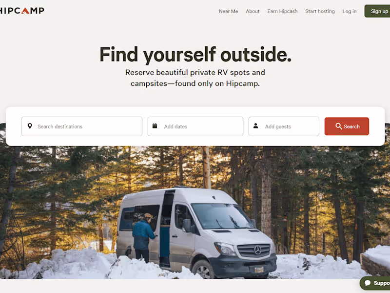 Cover image for HipCamp - Campsite Booking