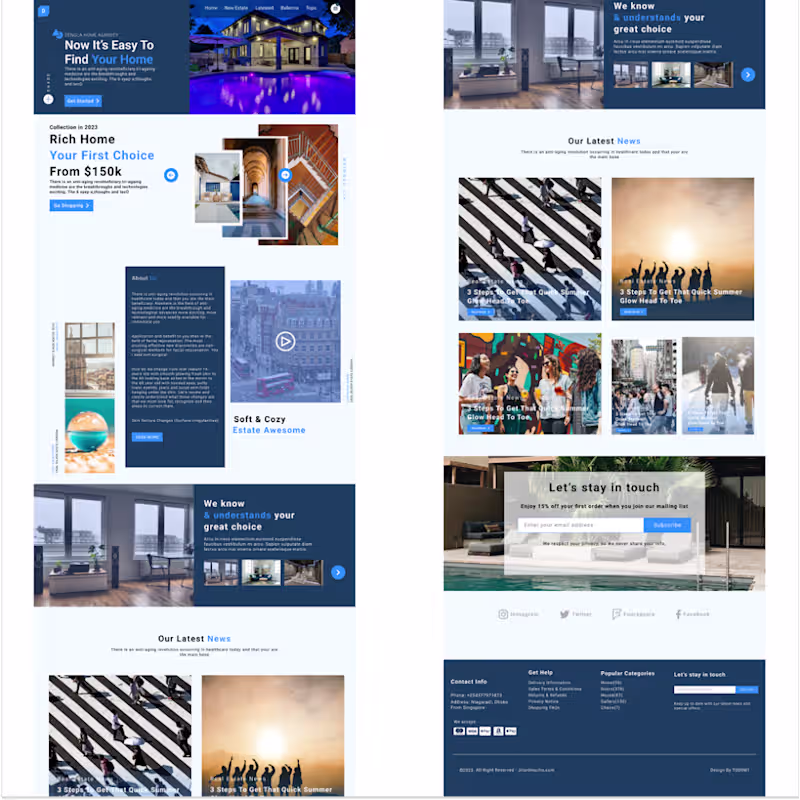 Cover image for Dengla housing landing page on Behance