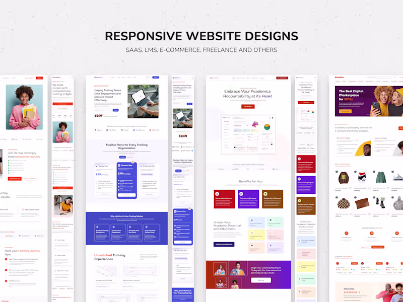 Cover image for Responsive Landing Page Designs