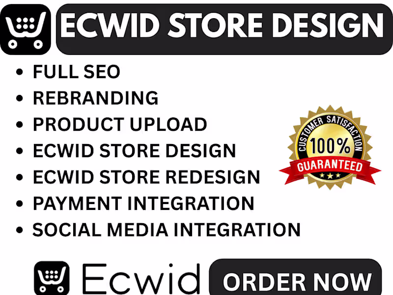 Cover image for  get ecommerce website ecwid store redesign ecwid store design