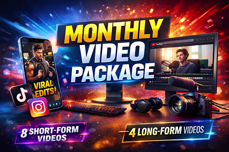Cover image for Monthly Package (Shorts/Long-form Videos)