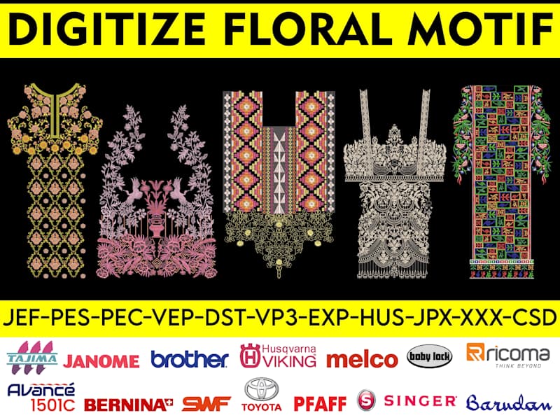 Cover image for Embroidery Design Digitisation for men's and women's Apparel