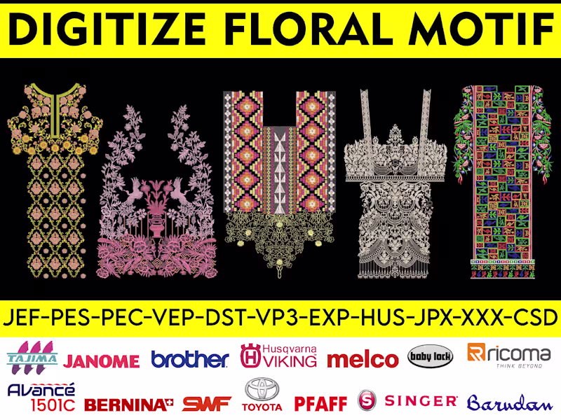 Cover image for Embroidery Design Digitisation for men's and women's Apparel