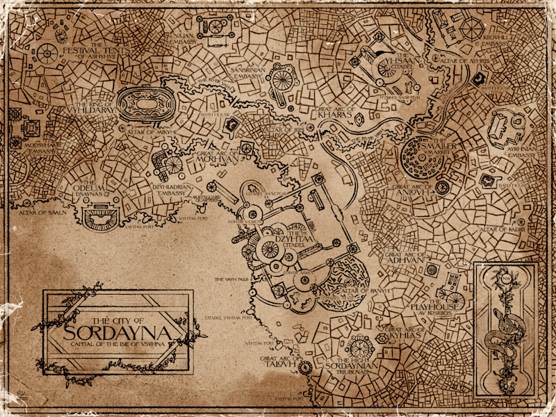 Cover image for Novel Map: The City of Sordayna
