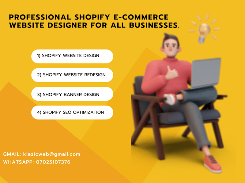 Cover image for E-commerce Shopify website design any kind of businesses.