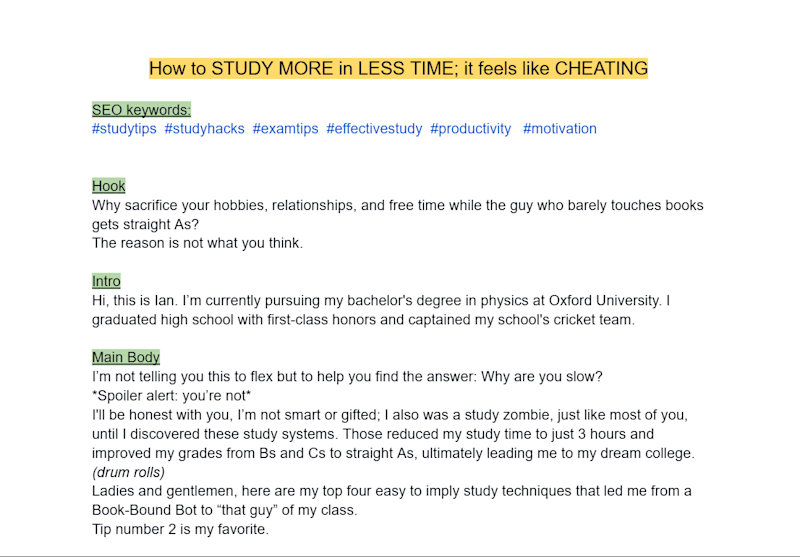 Cover image for YouTube Script for An Educational Video