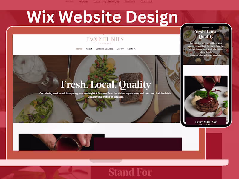 Cover image for CATERING WEBSITE| WIX