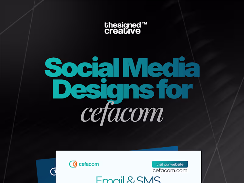 Cover image for Marketing materials for Cefacom's bulk messaging platform. F...
