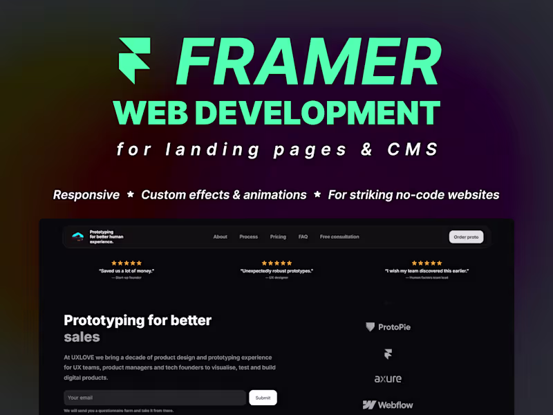 Cover image for Classic website design and development / Framer
