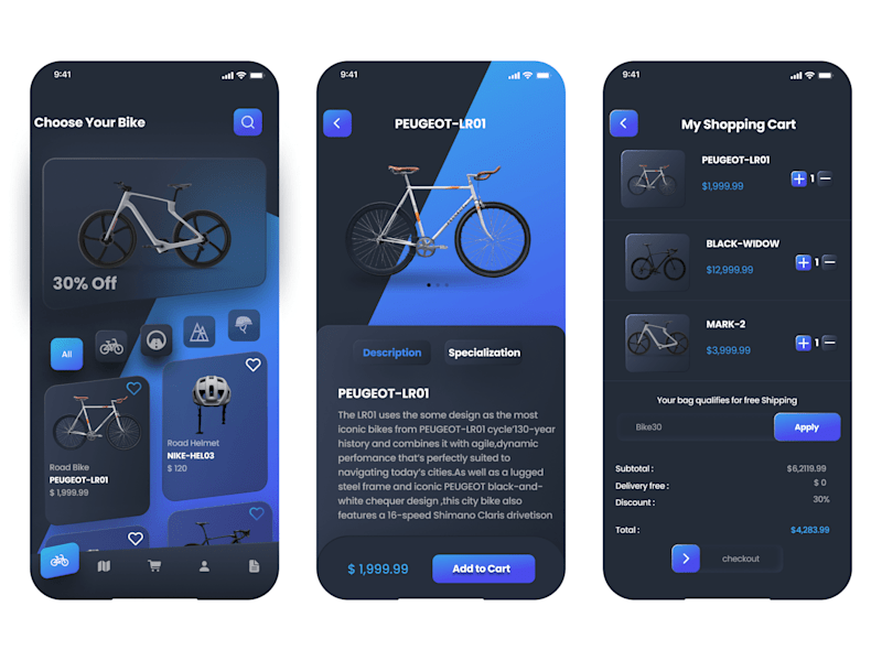 Cover image for Bicycle App Design