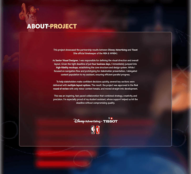 Cover image for Disney Advertising and TISSOT partnership (NBA+WNBA)