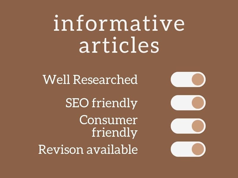 Cover image for I will create a well researched informative article your users.