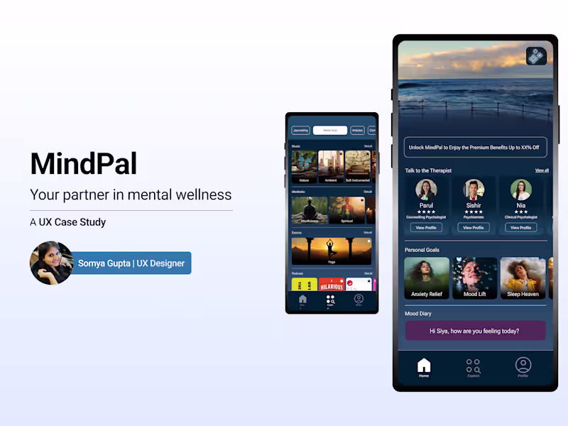 Cover image for MindPal | A UX Case Study