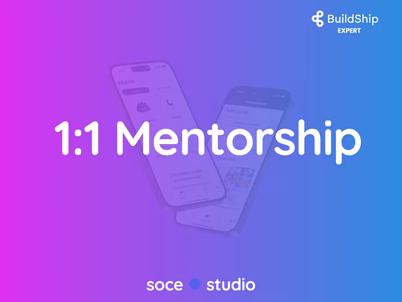Cover image for 1:1 Mentorship Buildship