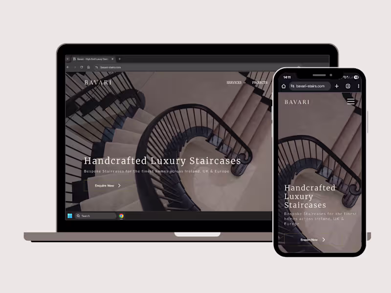 Cover image for Bavari Staircase Manufacturers Website 