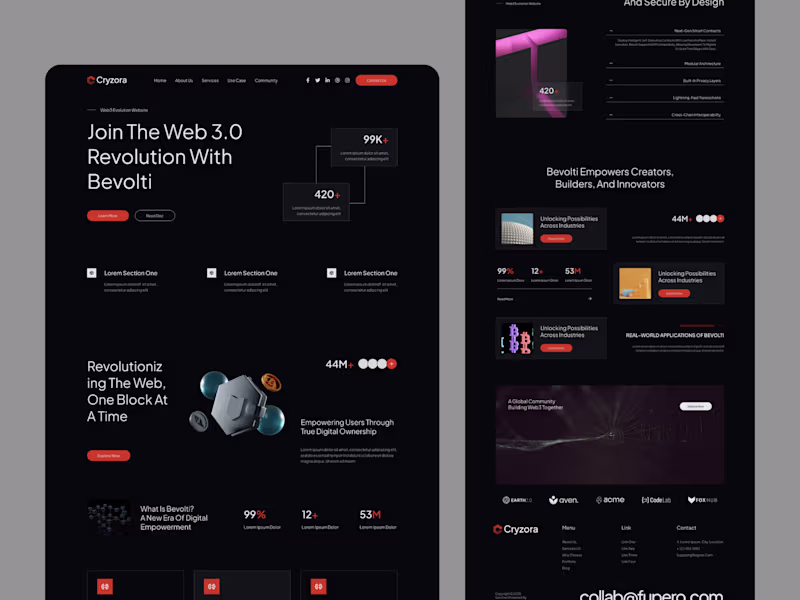 Cover image for Cryzora – Web3 Website Design
Designed