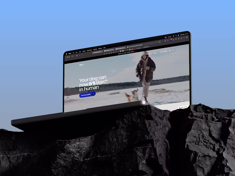 Cover image for Product Marketing Website – Framer Masterclass Build (Barc)
