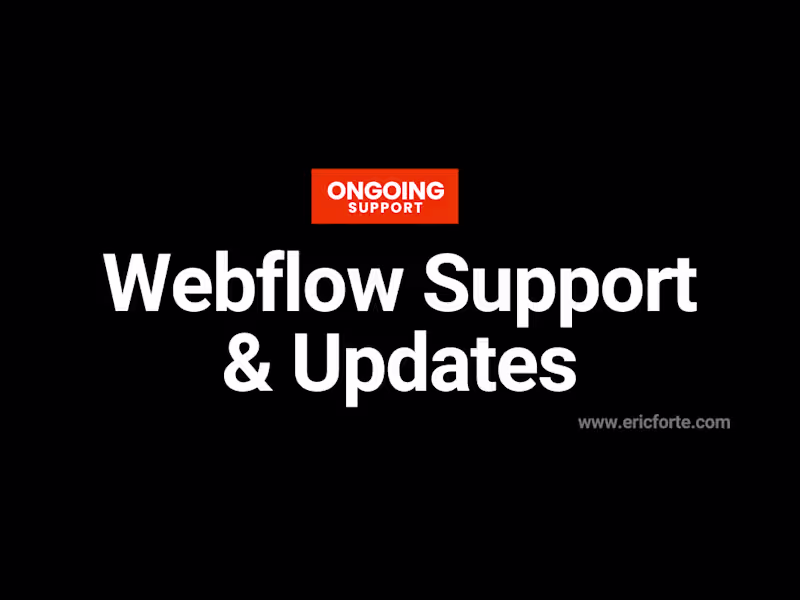 Cover image for Webflow Support & Updates