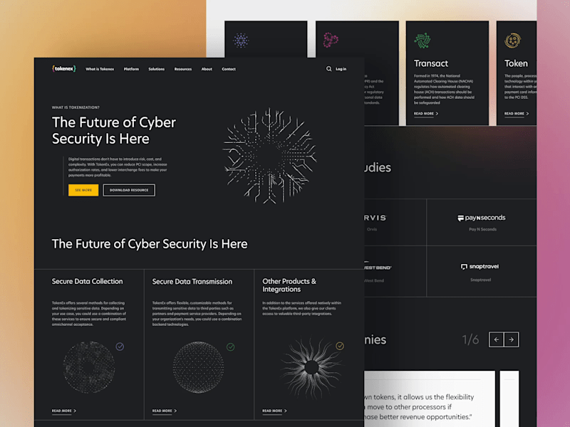 Cover image for Cybersecurity Website Design & Landing page for Tokenex