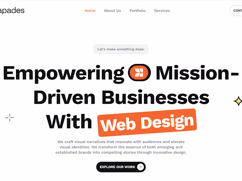 Cover image for Webflow Development | Escapades - UI/UX Design & Branding Studio