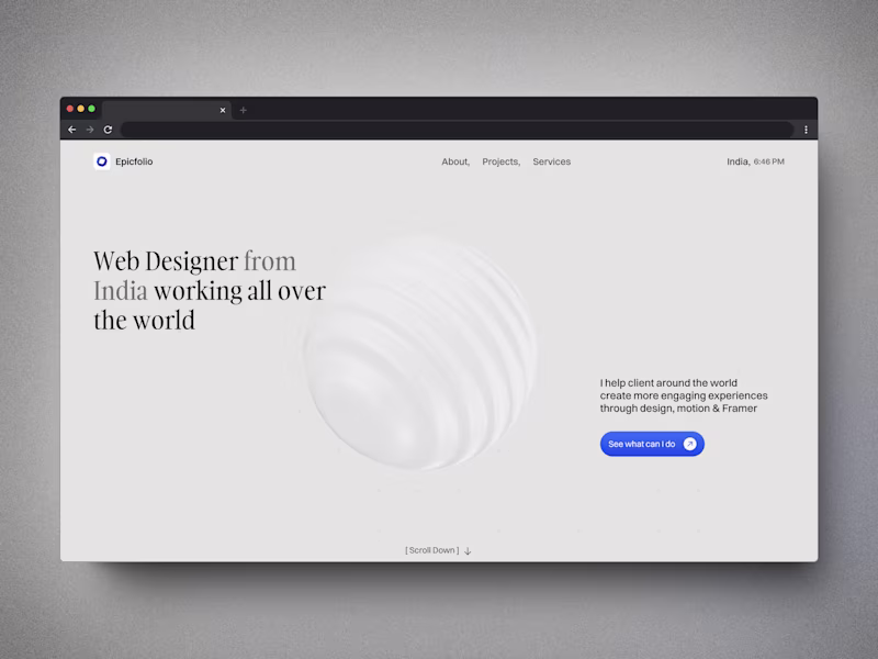 Cover image for Epicfolio — Personal Portfolio