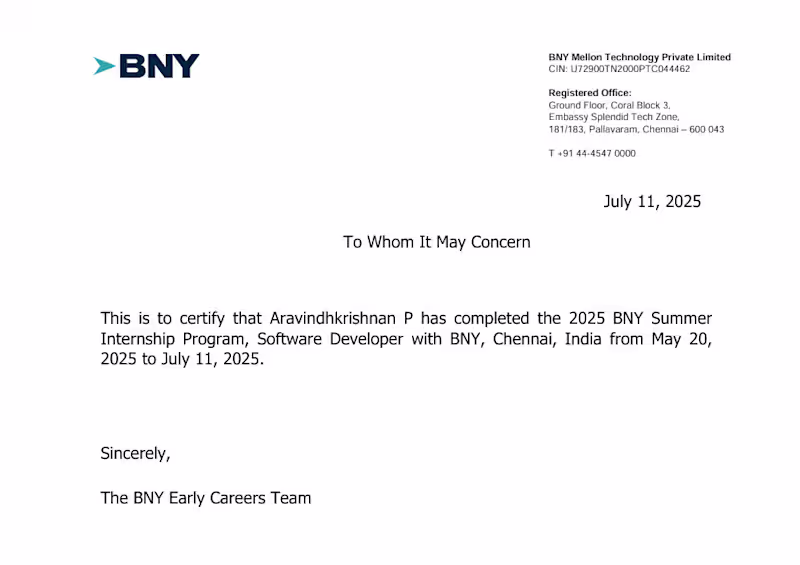 Cover image for Project: AI-Driven Billing Intelligence System (BNY) Company...