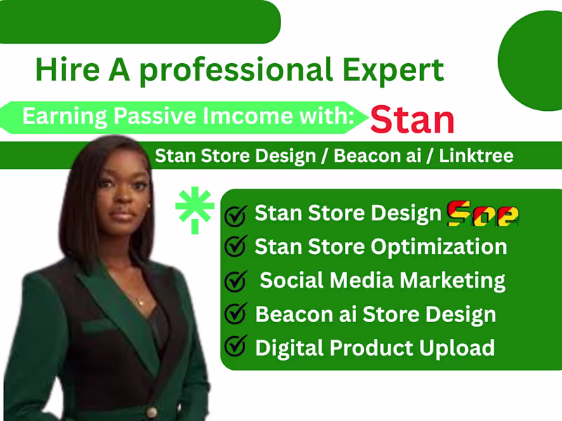Cover image for  You will get stan store design payhip beacon ai store marketing