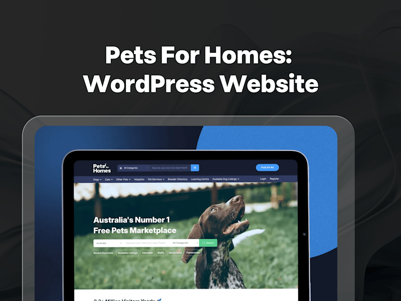 Cover image for Pets for Homes: WordPress Website Design & Development