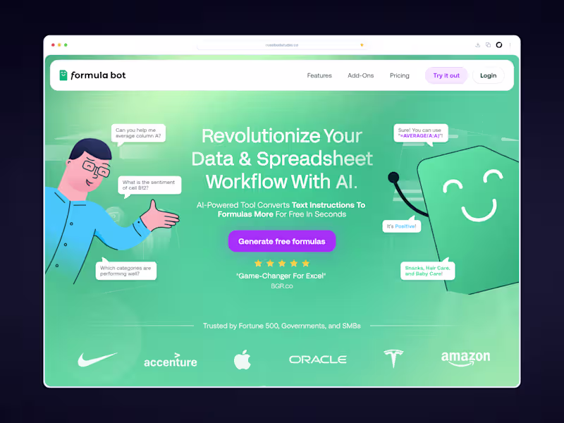 Cover image for Formulabot — AI Text Instructions to Formulas, Instantly