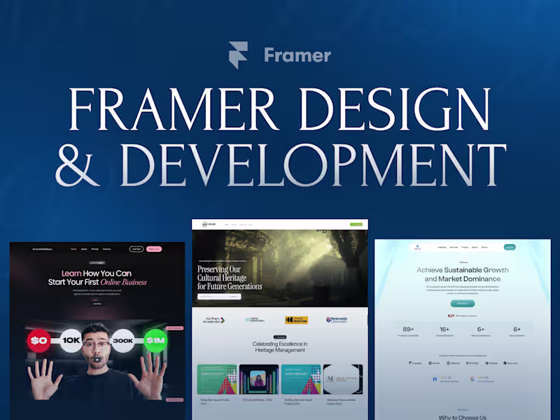 Cover image for Custom Framer Website Design and Development