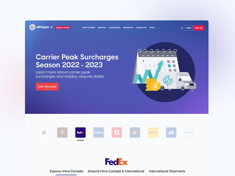Cover image for eShipper Carrier Peak Surcharges