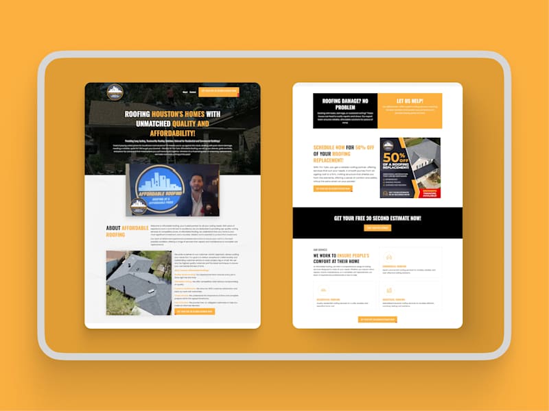 Cover image for Affordable Roofing GHL Landing Page Development