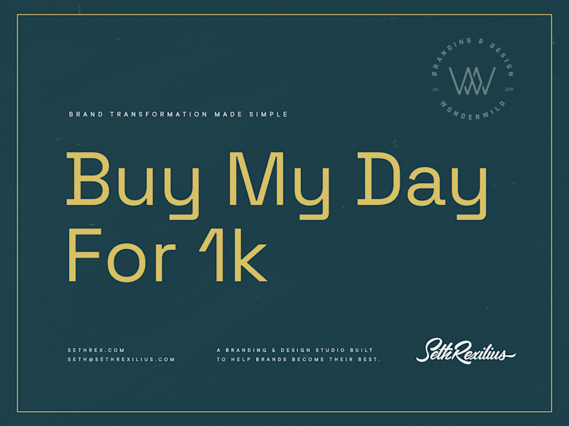 Cover image for Buy My Day For 1k