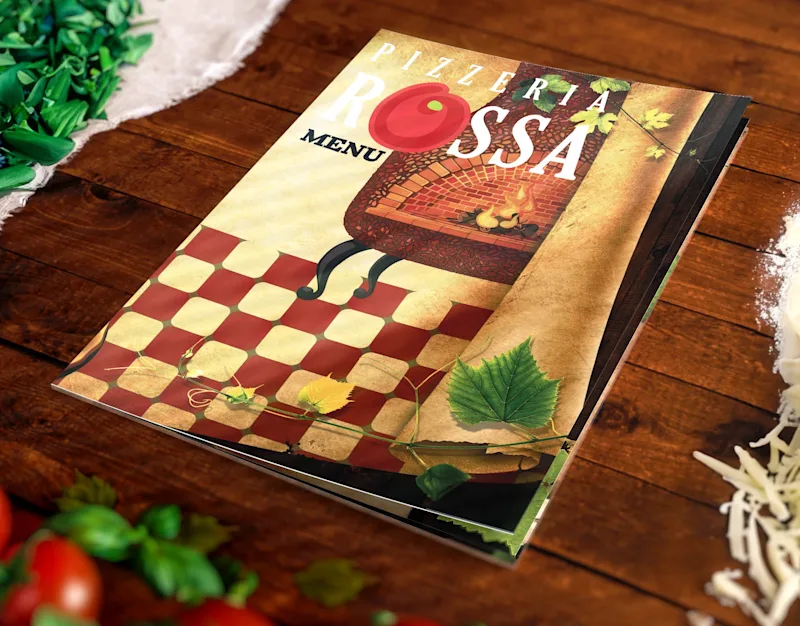 Cover image for PIZZERIA ROSSA - Food Menu Design