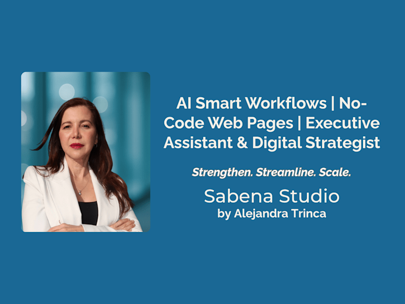 Cover image for Sabena Studio by Alejandra Trinca |No Code Webpages | AI Smart …