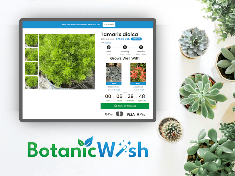 Cover image for Product Page Design for "Botanic Wish"