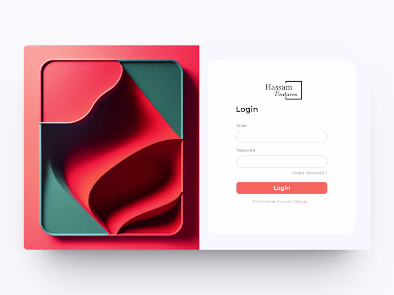 Cover image for Login & Signup Web UI Design