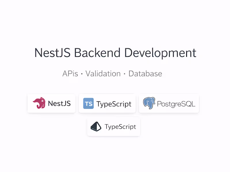Cover image for NestJS Backend Development (APIs + Database)